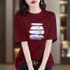 夏季新款重磅纯棉短袖t恤女2026是上海百搭印花款洋气显瘦上衣潮