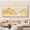 背靠金山客厅装饰画有山无水办公室沙发背景墙挂画轻奢高级感壁画