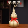 铜葫芦批发黄铜葫芦摆件开口带叶葫芦金属工艺品家居摆件八卦葫芦