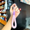 毛绒手机挂绳挂件配饰马卡龙色小清晰包包钥匙挂件实用手机链挂饰