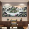 八骏图客厅挂画国画办公室沙发背景万马奔腾装饰画骏马图壁画