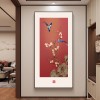 新中式荷花九鱼图玄关挂画入户正对门招财装饰画走廊过道高级壁画