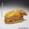 唐三彩陶瓷卧牛摆件风水家居博古架茶台卫生间客厅生肖瓷牛工艺品