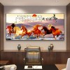 八骏图客厅挂画国画办公室沙发背景万马奔腾装饰画骏马图壁画