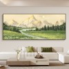 背靠金山客厅装饰画有山无水办公室沙发背景墙挂画轻奢高级感壁画