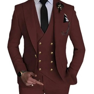 时尚男士西装三件套休闲精品单扣修身礼服婚礼套装主持人宴会西服
