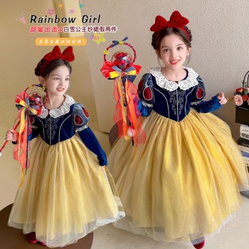 白雪公主裙女童洛丽塔春秋连衣裙儿童洋气生日礼服女孩蓬蓬纱裙