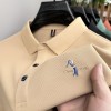 跨境夏季POLO衫男装短袖男式马球衫翻领休闲纯色时尚刺绣仿棉T恤