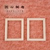 【限量特价】1/12娃娃屋迷你木制工艺品微缩原木素柸相框模型