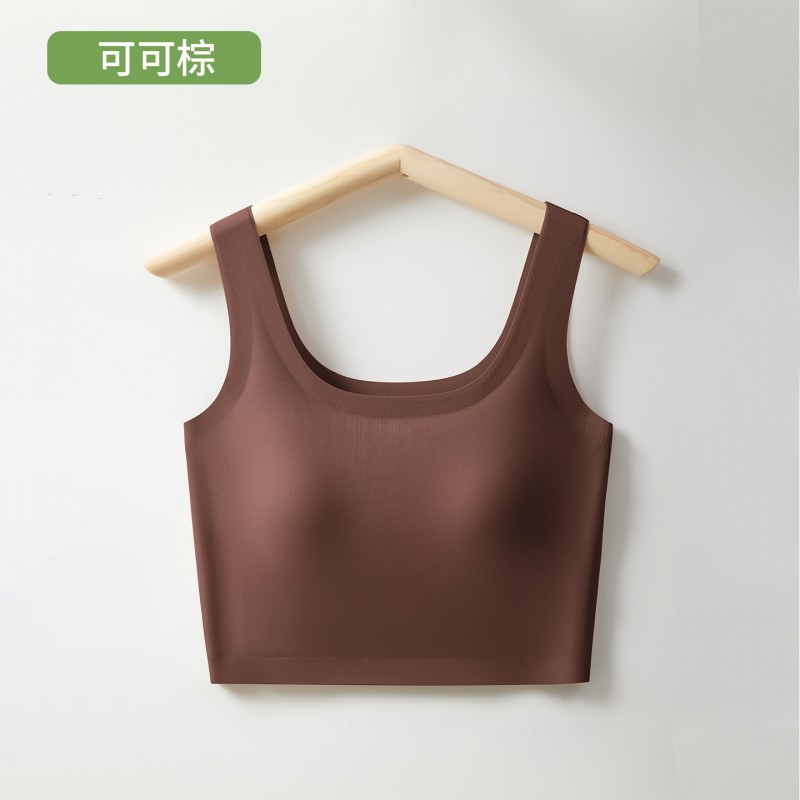 粉底液吊带背心女带胸垫2026新款外穿内搭大码200斤短款无痕上衣