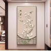 新中式荷花九鱼图玄关挂画入户正对门招财装饰画走廊过道高级壁画