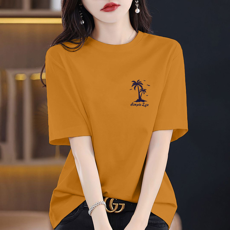 设计感纯棉短袖t恤女2026新款百搭休闲气质百搭夏季洋气半袖上衣