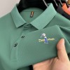 跨境夏季POLO衫男装短袖男式马球衫翻领休闲纯色时尚刺绣仿棉T恤