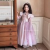 女童乐佩公主连衣裙春秋网纱公主裙生日礼服斗篷高定长发公主秋冬
