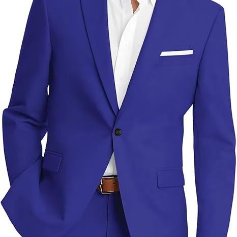 男式韩版西装两件套修身西服商务派对舞会套装纯色单扣结婚伴郎服