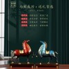 高档黄铜马到成功马摆件工艺品新中式客厅玄关办公室乔迁新居礼物