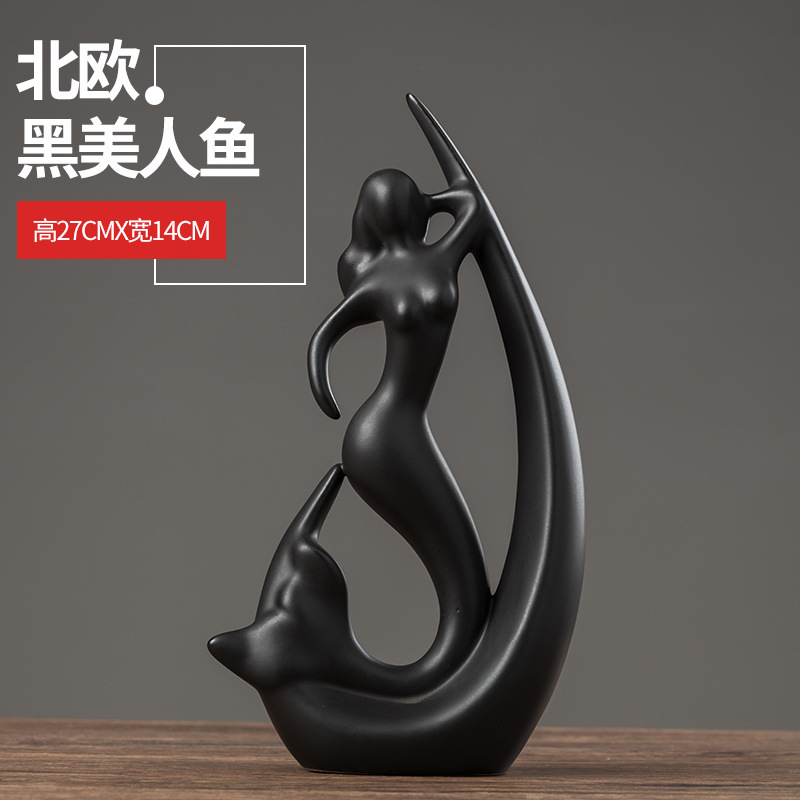 景德镇陶瓷摆件北欧客厅电视柜酒柜玄关鹿装饰品创意摆设创意摆设