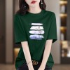 夏季新款重磅纯棉短袖t恤女2026是上海百搭印花款洋气显瘦上衣潮
