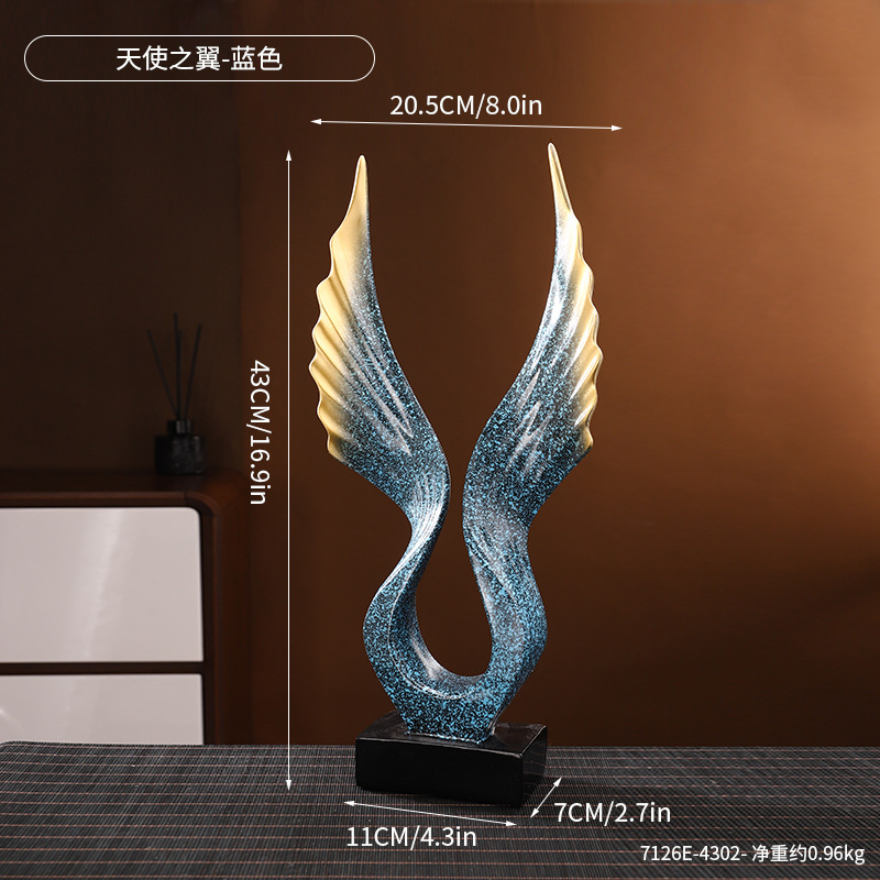 现代轻奢艺术摆件大全客厅书房电视柜办公室桌面装饰品树脂工艺品