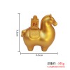 马上发财元宝生肖马摆件动物家居客厅摆件如意金钱跃马摆设工艺品