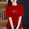 夏季葡萄紫纯棉短袖T恤女2026新款爆款时尚百搭减龄半袖上衣T恤潮