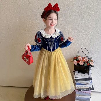 白雪公主裙女童洛丽塔春秋连衣裙儿童洋气生日礼服女孩蓬蓬纱裙