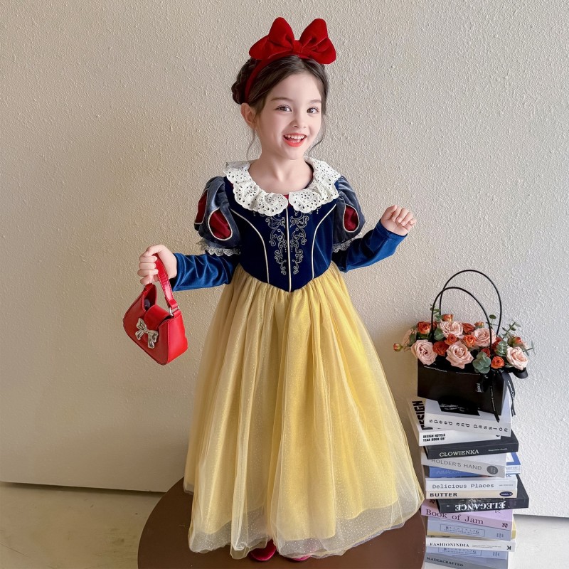 白雪公主裙女童洛丽塔春秋连衣裙儿童洋气生日礼服女孩蓬蓬纱裙
