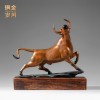 铜艺坊牛转乾坤黄铜牛摆件牛运当头彩铜摆件牛气冲天办公室铜摆件