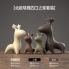 景德镇陶瓷摆件北欧客厅电视柜酒柜玄关鹿装饰品创意摆设创意摆设