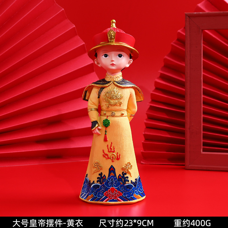 宫廷风皇上皇后树脂摆件家居人物桌面婚庆装饰品旅游文创节日礼物