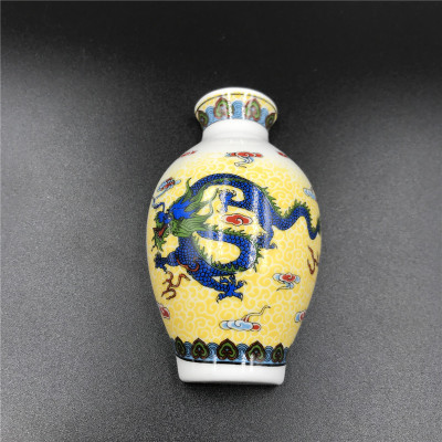 青花瓷花瓶陶瓷工艺品冰箱贴外贸创意磁铁仕女图中国特色商务礼品