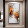 纯手绘油画橙心如意入户玄关装饰画大芬村感走廊过道肌理挂画