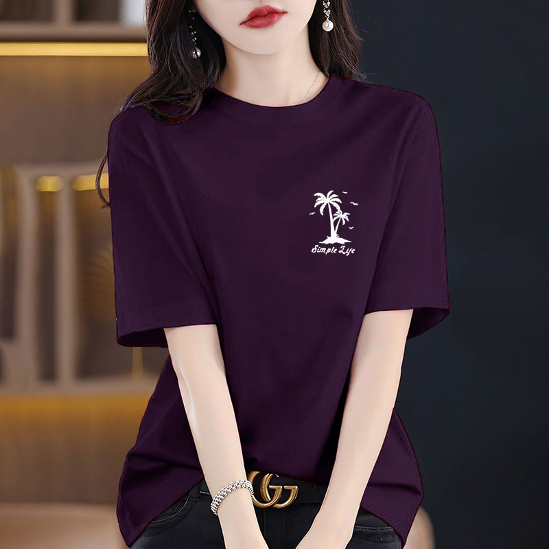 设计感纯棉短袖t恤女2026新款百搭休闲气质百搭夏季洋气半袖上衣
