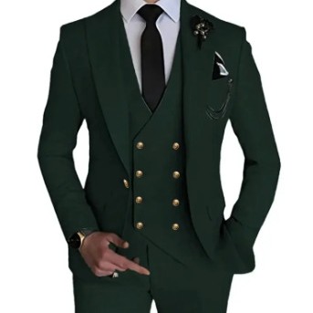 时尚男士西装三件套休闲精品单扣修身礼服婚礼套装主持人宴会西服