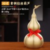 铜葫芦批发黄铜葫芦摆件开口带叶葫芦金属工艺品家居摆件八卦葫芦