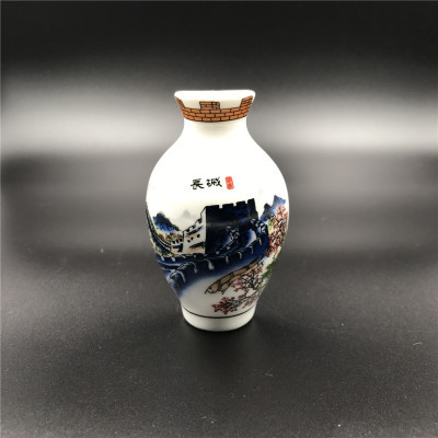 青花瓷花瓶陶瓷工艺品冰箱贴外贸创意磁铁仕女图中国特色商务礼品