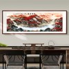 鸿运当头》客厅装饰画沙发背景挂画大幅山水国画茶室办公室壁画