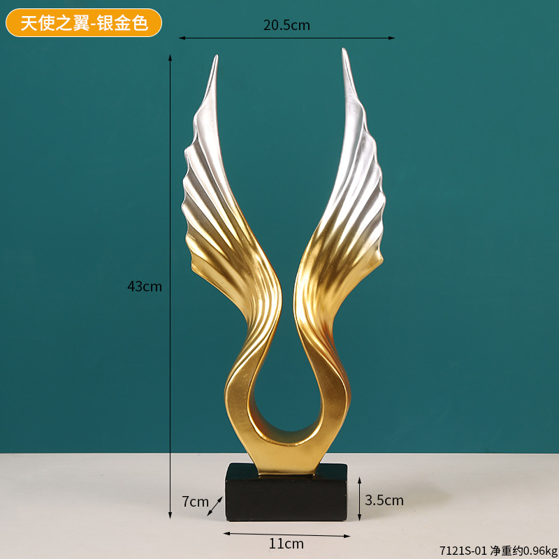 现代轻奢艺术摆件大全客厅书房电视柜办公室桌面装饰品树脂工艺品