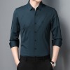 男士无痕桑蚕丝衬衫长袖免烫加绒保暖真丝休闲衬衣男批发休闲百搭