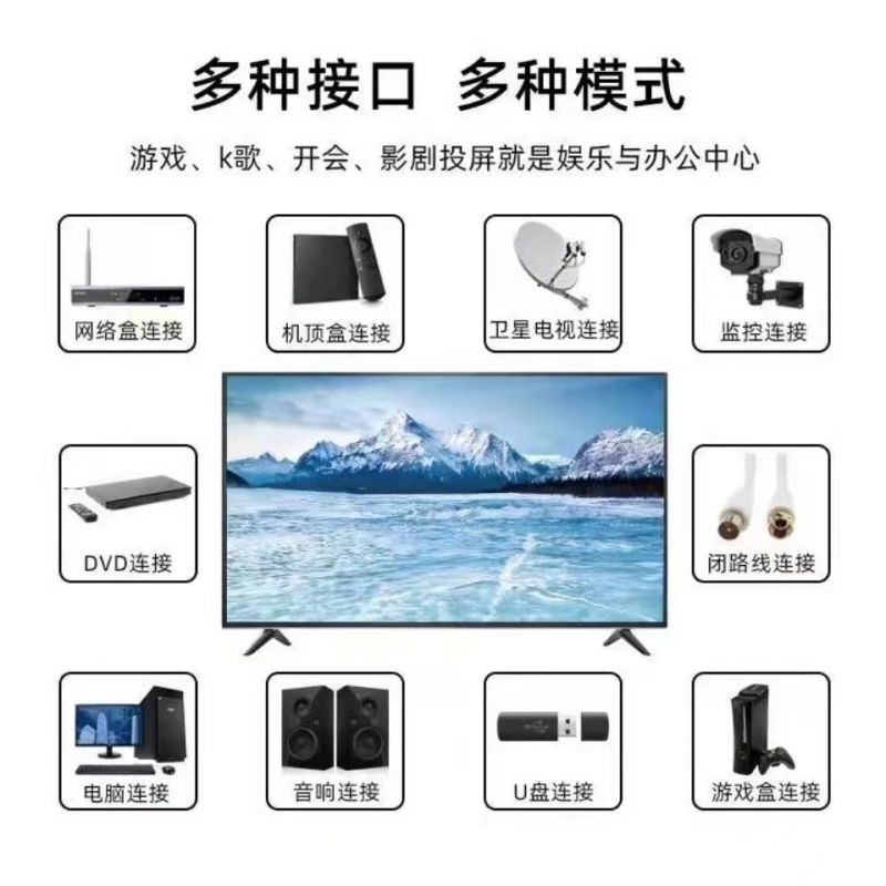 4K电视机液晶75寸65寸全面屏智能超薄55寸43寸32寸非洲跨境电视