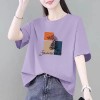 微胖大码显瘦纯棉短袖t恤女夏季新款宽松遮肚子半袖上衣女装体恤