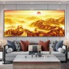 江山新中式靠山图万里长城装饰画办公室挂画铝合金客厅大气山水画