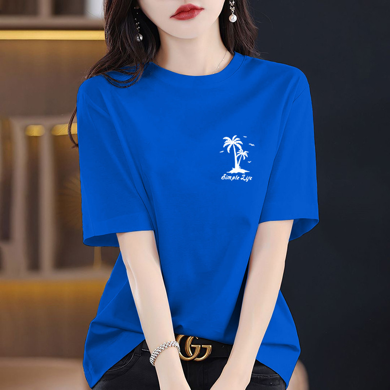 设计感纯棉短袖t恤女2026新款百搭休闲气质百搭夏季洋气半袖上衣