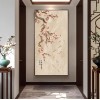 新中式荷花九鱼图玄关挂画入户正对门招财装饰画走廊过道高级壁画