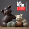 景德镇陶瓷摆件北欧客厅电视柜酒柜玄关鹿装饰品创意摆设创意摆设