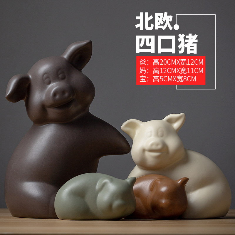 景德镇陶瓷摆件北欧客厅电视柜酒柜玄关鹿装饰品创意摆设创意摆设