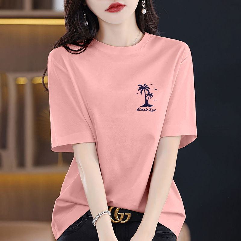 设计感纯棉短袖t恤女2026新款百搭休闲气质百搭夏季洋气半袖上衣