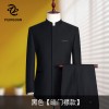 中山装套装男士青年修身中华立领西服中式结婚礼服宴会中国风唐装