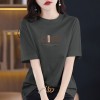 夏季葡萄紫纯棉短袖T恤女2026新款爆款时尚百搭减龄半袖上衣T恤潮