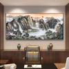 八骏图客厅挂画国画办公室沙发背景万马奔腾装饰画骏马图壁画